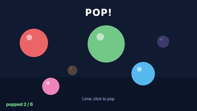 Poster of the sample “Pop the bubbles”